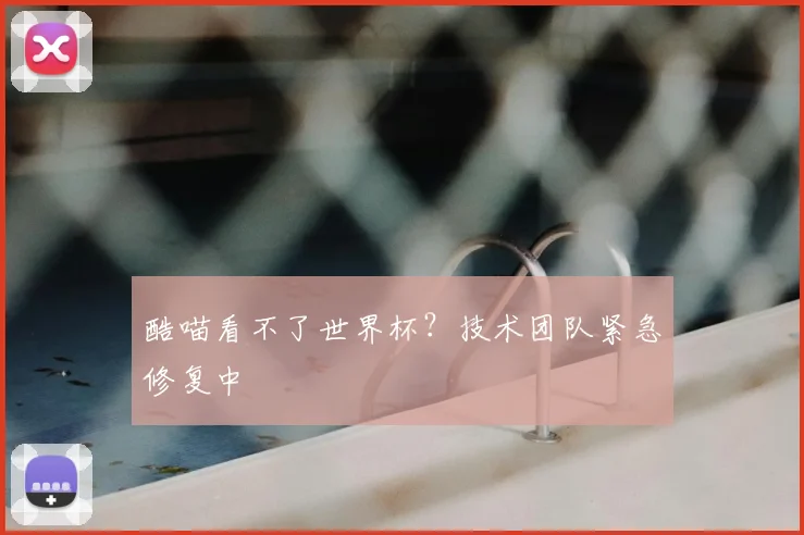 酷喵看不了世界杯？技术团队紧急修复中